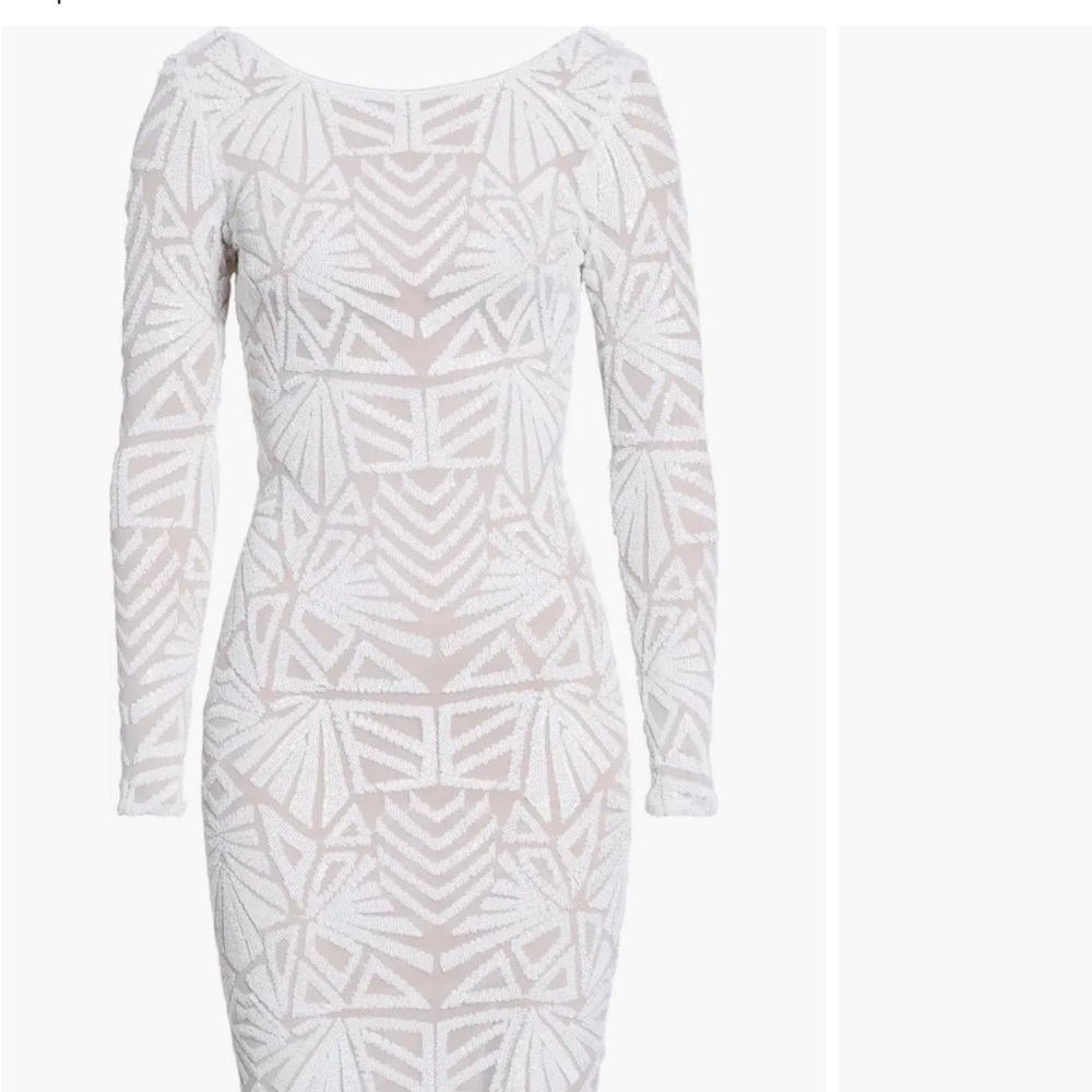 Dress the Population Emery Long Sleeve Sequin Cocktail Dress